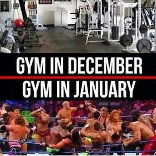 Gym in Dec / Jan - meme
