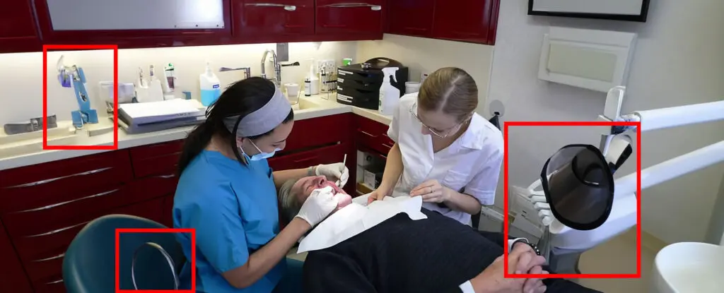 example dental office image expanded with issues highlighted