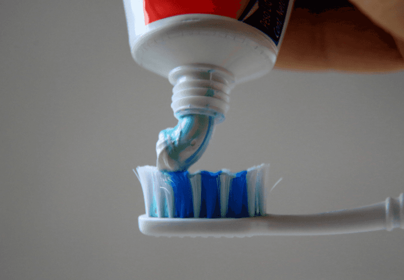 toothbrush and toothpaste