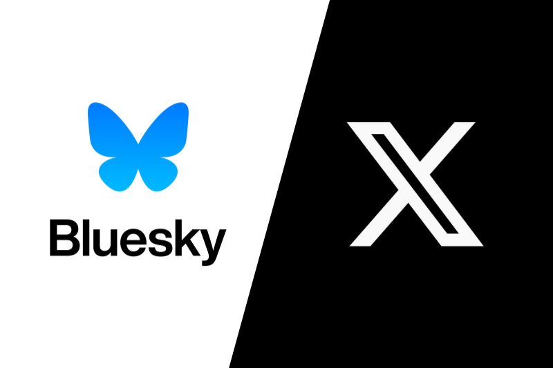 Bluesky vs X featured image